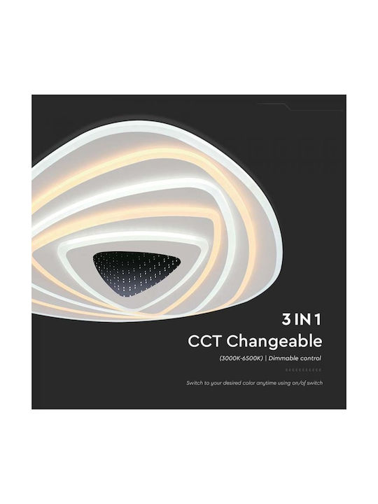 V-TAC Deckenleuchte 50cm Weiß mit Integrierter LED und Fernbedienung