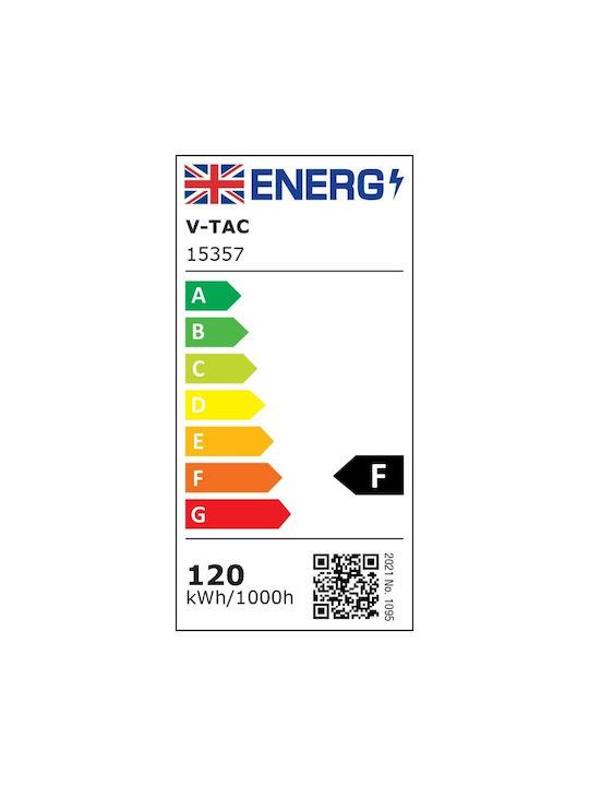 V-TAC Deckenleuchte 50cm Weiß mit Integrierter LED und Fernbedienung