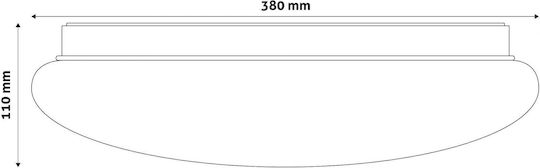 Avide ACLO38NW-24W-HL-ST Πλαφονιέρα Οροφής 38εκ. Λευκή με Ενσωματωμένο LED
