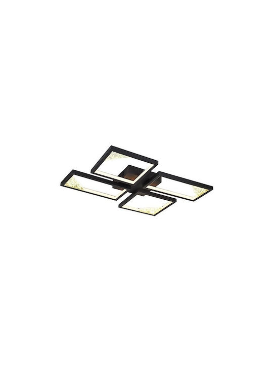 Eurolamp Ceiling Mount Light 58cm Black with Integrated LED