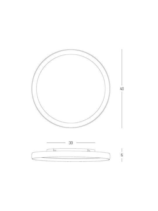 Zambelis Lights Ceiling Mount Light Gray with Integrated LED