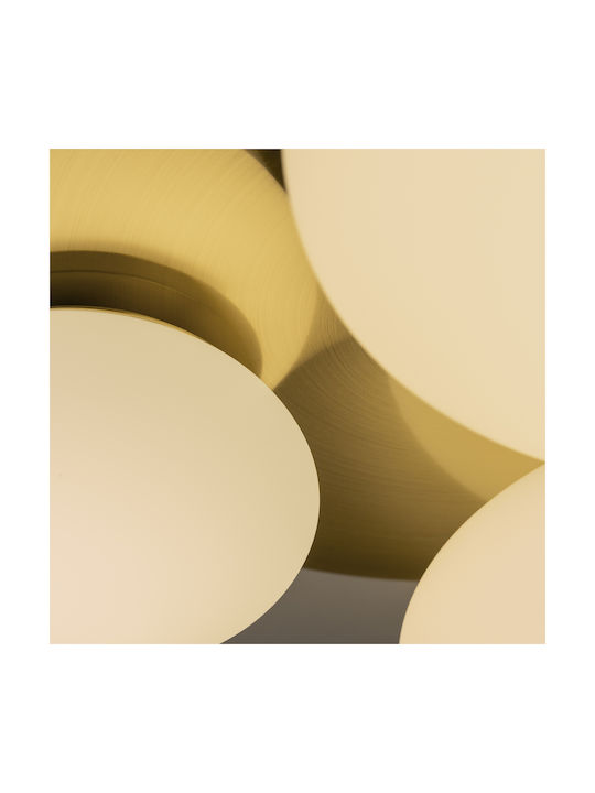 Ideal Lux Nimfea Πλαφονιέρα Οροφής 46εκ. Κίτρινη με Ντουί GX53