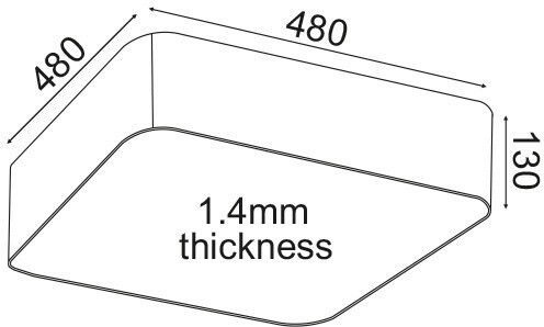 Aca Emery Ceiling Mount Light Black with Integrated LED