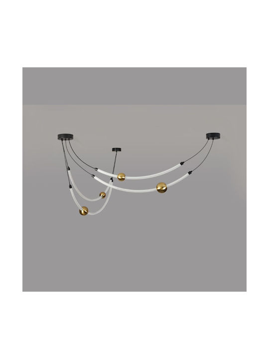 ARlight Ceiling Mount Light 150cm Black with Integrated LED