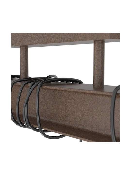 Eglo Townshend Ceiling Mount Light 55cm Brown with Socket E27