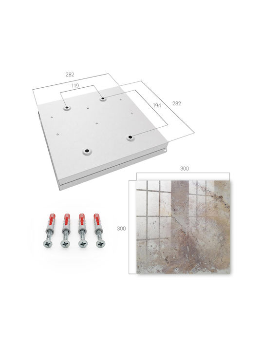 Tulup Metallic Wall Key Hook 50 Hooks 30x30x5cm