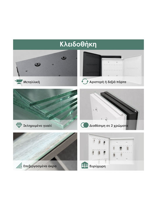 Tulup Metallic Wall Key Hook 50 Hooks 30x30x5cm