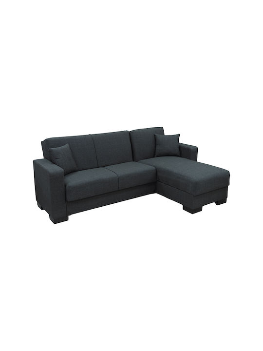 Dumma Corner Sofa Bed with Reversible Corner & Storage Space Anthracite 226x146x86 cm