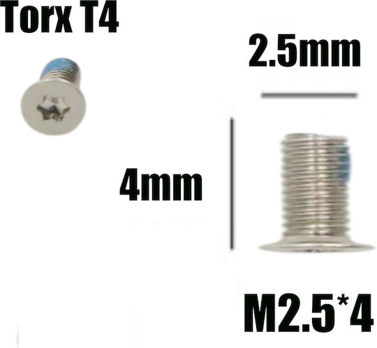 Screws Set Laptop Dell Xps 17 9700 9710 9700-yhc1h 9700-81xht 9710-dp62v 9710-gcw33 Precision 5750 5750-kvpmy 5760 5760-g8wdw Bottom Cover & Palmrest Assembly Screws Torx T4 2.5mm X 4mm 10pcs Code 1-bolt013