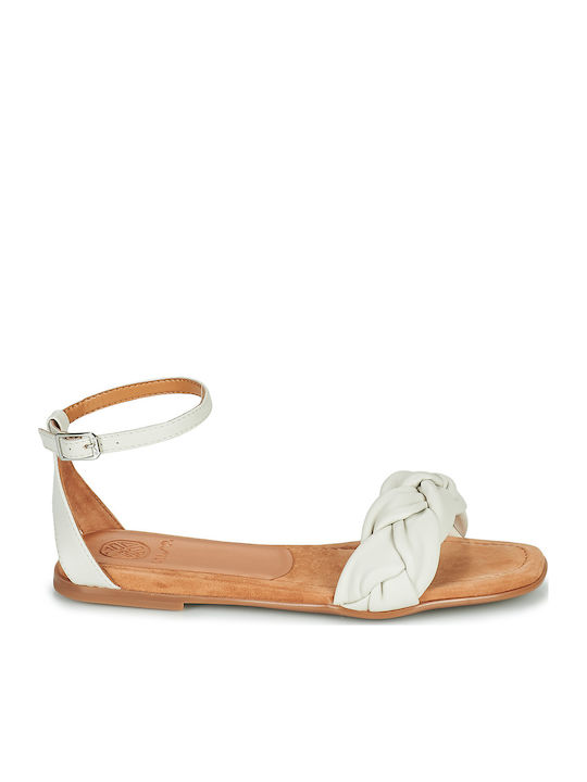 Celanda Flache Damen Sandalen Weiß