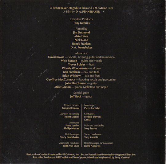 David Bowie Ziggy Stardust Spiders From Mars Motion Picture Soundtrack 50th Anniversary Edition Cd