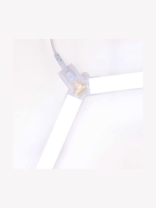 Einparts Παραλληλόγραμμο LED Panel με Ψυχρό Λευκό Φως 6500K 95x83εκ.