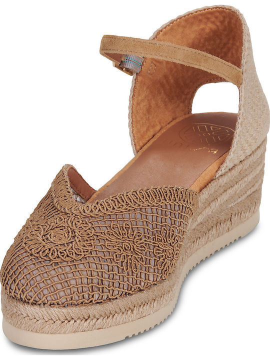 Ceuta Damenplattformen in Stil Espadrilles Braune