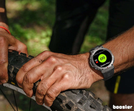 Booster Smartwatch Military M2 52mm cu Pedometru (Titaniu Spațial)