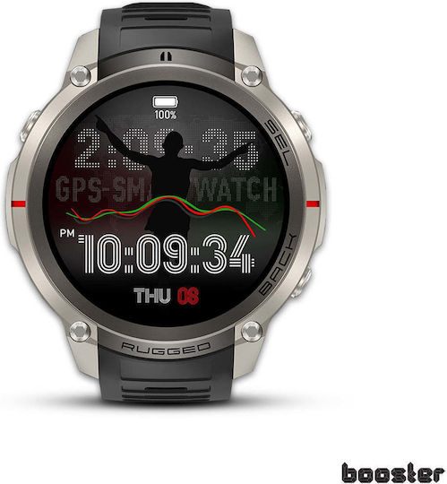 Booster Military M4 52mm Smartwatch with Heart Rate Monitor (Titanium Gold)