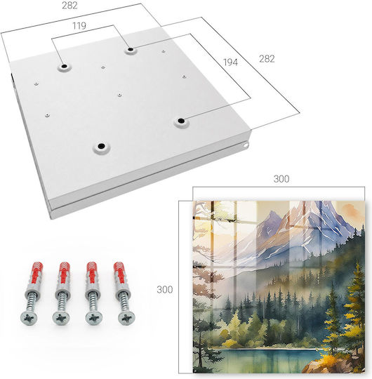 Tulup Metallic Wall Key Hook 50 Hooks 30x30x5cm