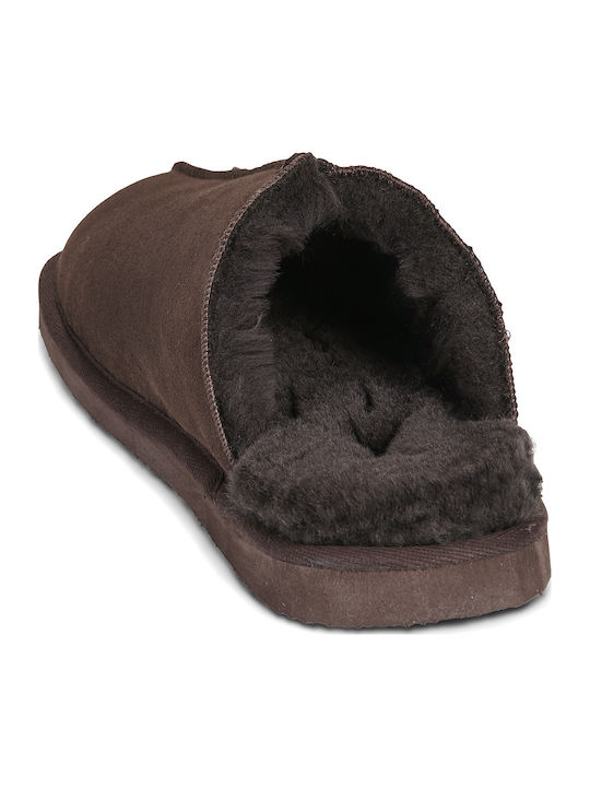 Winter Men's Brown Slippers