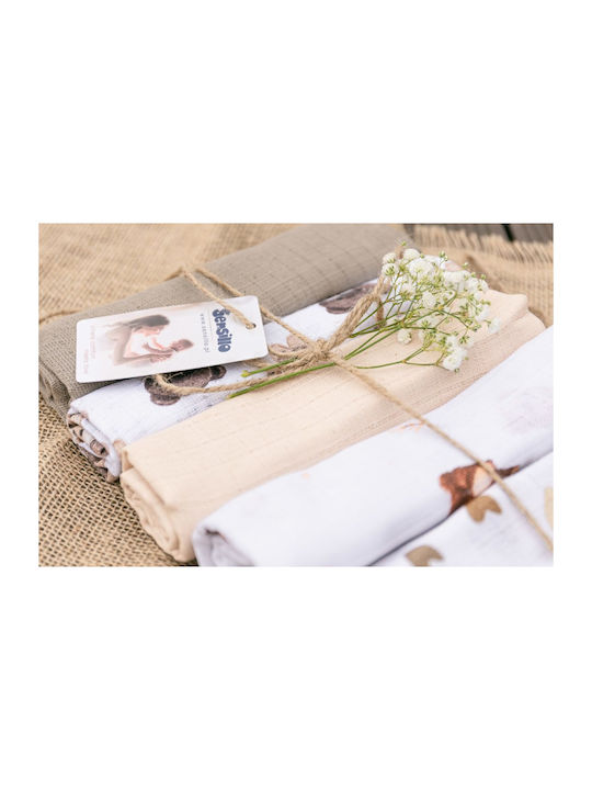 Sensillo Aleze Pentru Bebeluşi Albe 70x80cm 5 Bucăţi