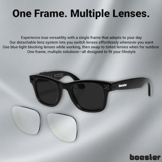 Booster Ochelari inteligenți Vision Pro negri