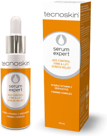 Tecnoskin Expert Age Control Firm & Stress Relief Anti-aging Serum Face with Vitamin C for Radiance & Firming 30ml