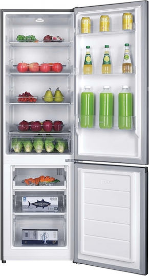 Candy Fridge-Freezer 333lt H180xW55xD56cm Grey CCH1S518EX