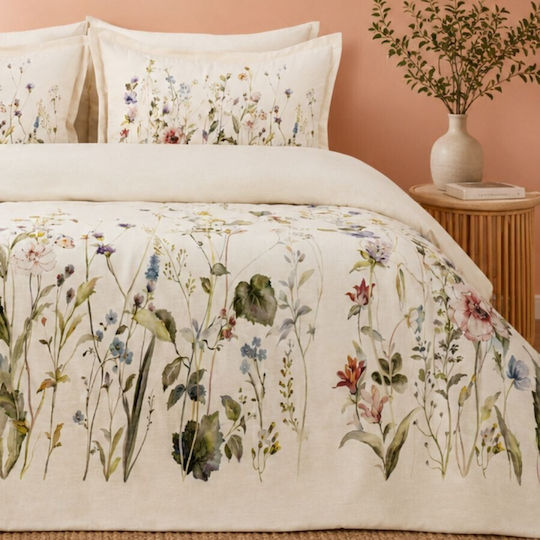 Şaheser Duvet Cover Set 200x220cm Double With 4 Pillowcases & 1 Bed Sheet Green
