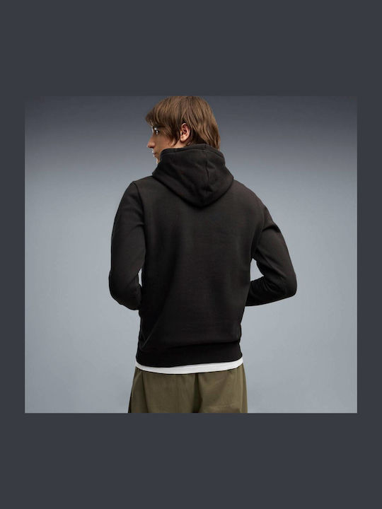 PUMA Logo Logo Hooded Sweatshirt Black / Olive