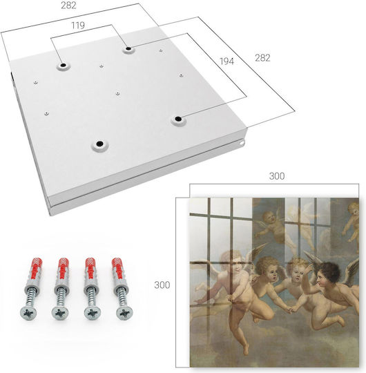 Tulup Κλειδοθήκη Τοίχου Μεταλλική 50 θέσεις 30x30x5cm