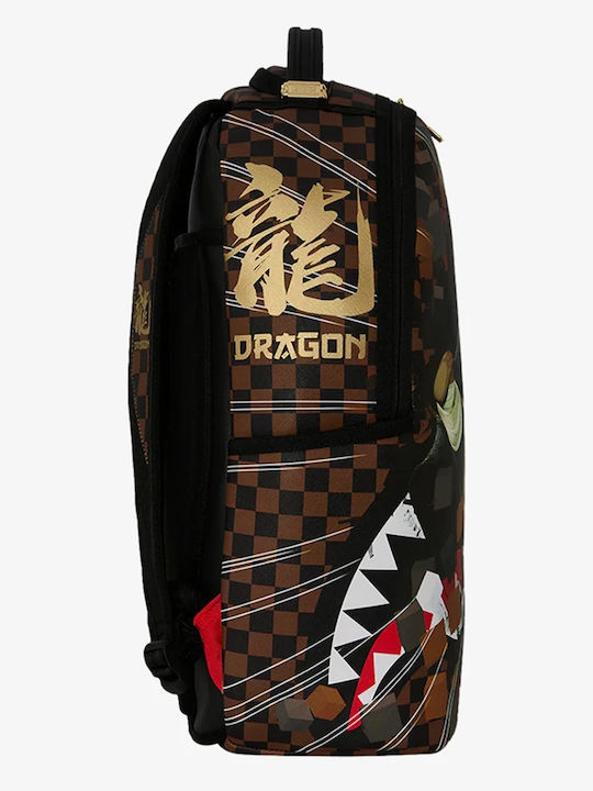 Sprayground DLXSV Ученическа Раница с Джоб за Бутилка Kung Fu Panda Po Checker Karate Kick 29 x 15 x 45.7см