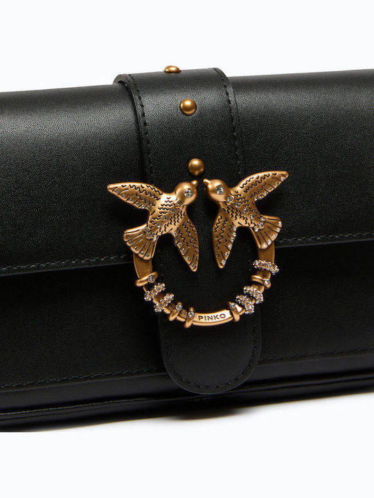 Pinko Leather Women's Shoulder Bag Black