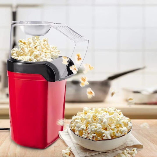 Digikalax Mașină De Popcorn Cu Aer Cald Fără Ulei Preparare În 3 Minute 1200w Recipient Dispenser Boabe Roșu