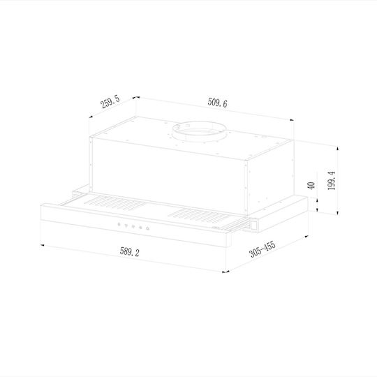 Cecotec Bolero Flux TLT 604000 Прибиращ се Кухненски аспиратор 60cm Inox