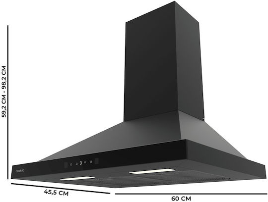 Cecotec Bolero Flux PT 604400 Chimney Hood 60cm Black