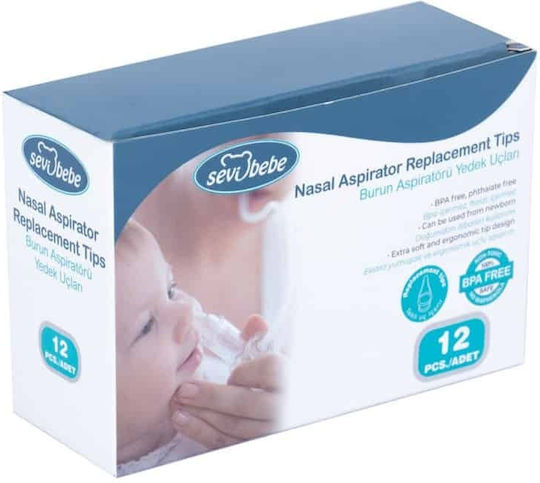 Nasal Aspirator Spare Tips 12 Pieces Sevibaby