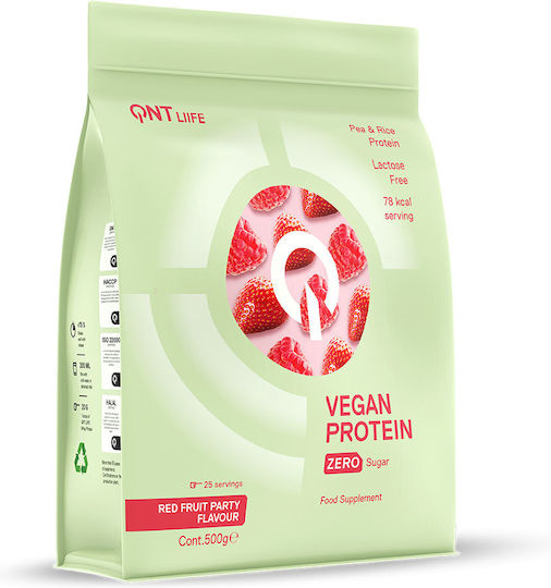 QNT Vegan Protein Gluten & Lactose Free with Flavor Red Fruits 500gr