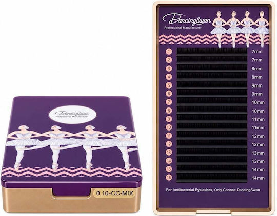 Dancing Swan Cc 0.10 Mm Mixed 7–14 Mm Individual Lash Extensions