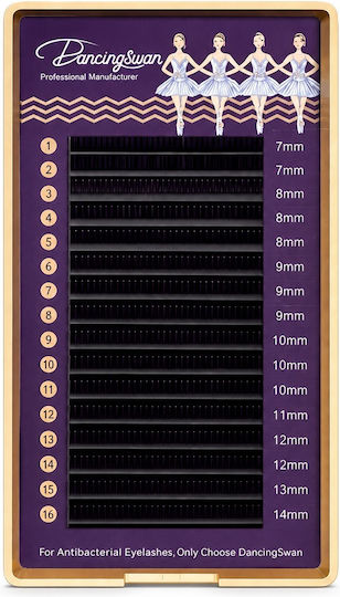 Dancing Swan Cc 0.10 Mm Mixed 7–14 Mm Individual Lash Extensions