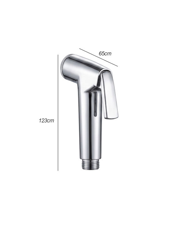Avizar Handheld Shower Head Hochdruck Druckknopf Steuerung Silber