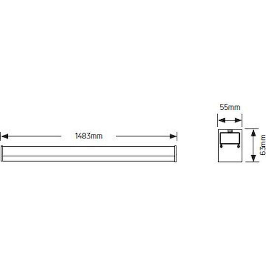 LED line LED Iluminare Liniară Plafon 50W Alb Natural