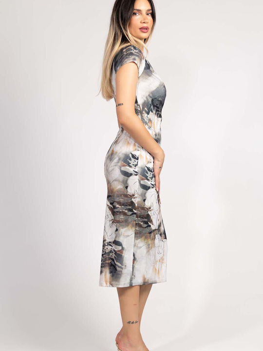 Summer Midi Shirt Dress Wrap Earth Tones