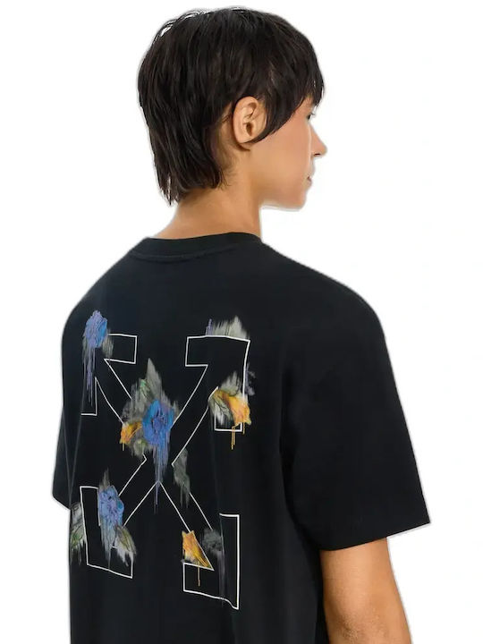Γυναικείο T-shirt Floral Black Balsam Green