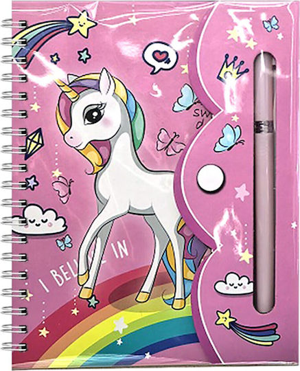 Kinder-Equipment Einhorn Notizbuch mit Stiftetui