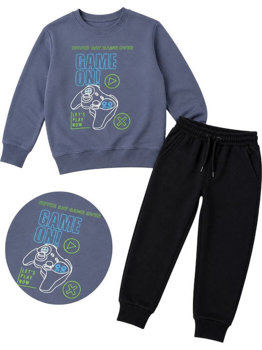 Kids Tracksuits Anthracite-Black 2 Pieces Game On