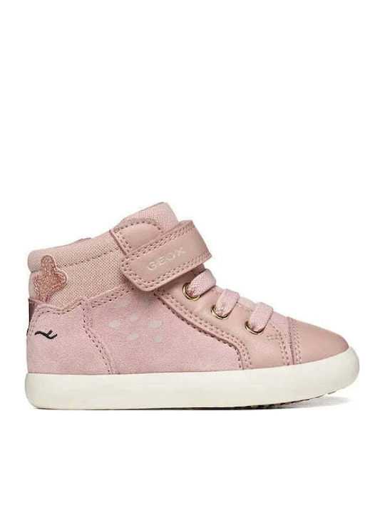 Geox B Gisli Kinder Sneaker Hoch Anatomisch Rosa