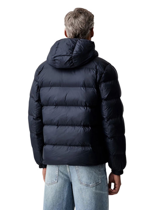 Nylon Jacket Puffer Waterproof and Windproof Blue