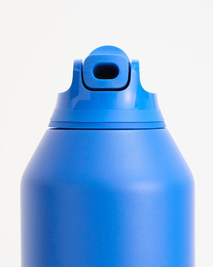 Chilly's Series 3 Flip Бутилка Термос Неръждаема стомана BPA Free 500ml Pacific Blue с Сламка, Мундщук, Примка и Дръжка