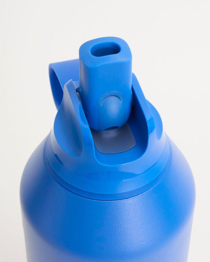 Chilly's Series 3 Flip Бутилка Термос Неръждаема стомана BPA Free 500ml Pacific Blue с Сламка, Мундщук, Примка и Дръжка