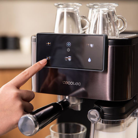 Cecotec Power Espresso ColdBrew Latte Dark Espresso Machine 1350W 20bar Pressure for Cappuccino Black 108988