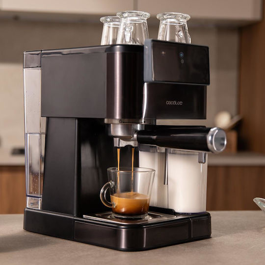 Cecotec Power Espresso ColdBrew Latte Dark Espresso Machine 1350W 20bar Pressure for Cappuccino Black 108988