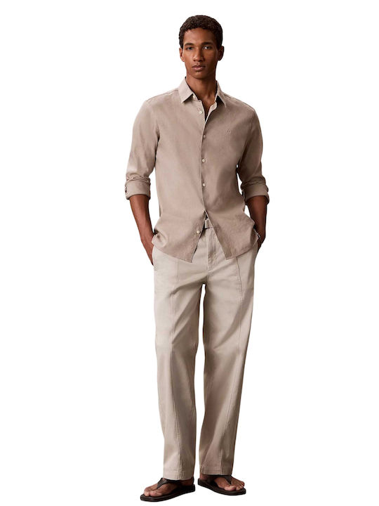 Παντελόνι σε Baggy Γραμμή Beige